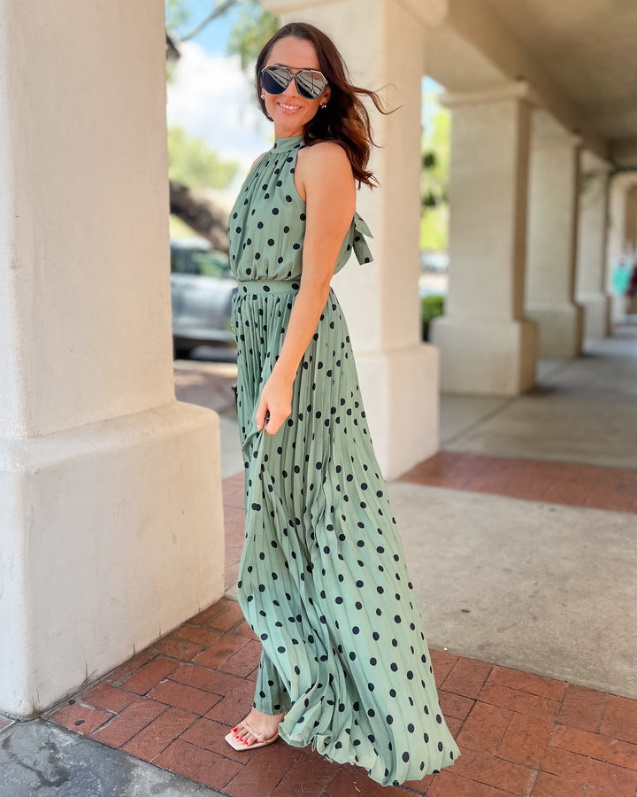 The Evelyn Polka Dot Maxi Dress