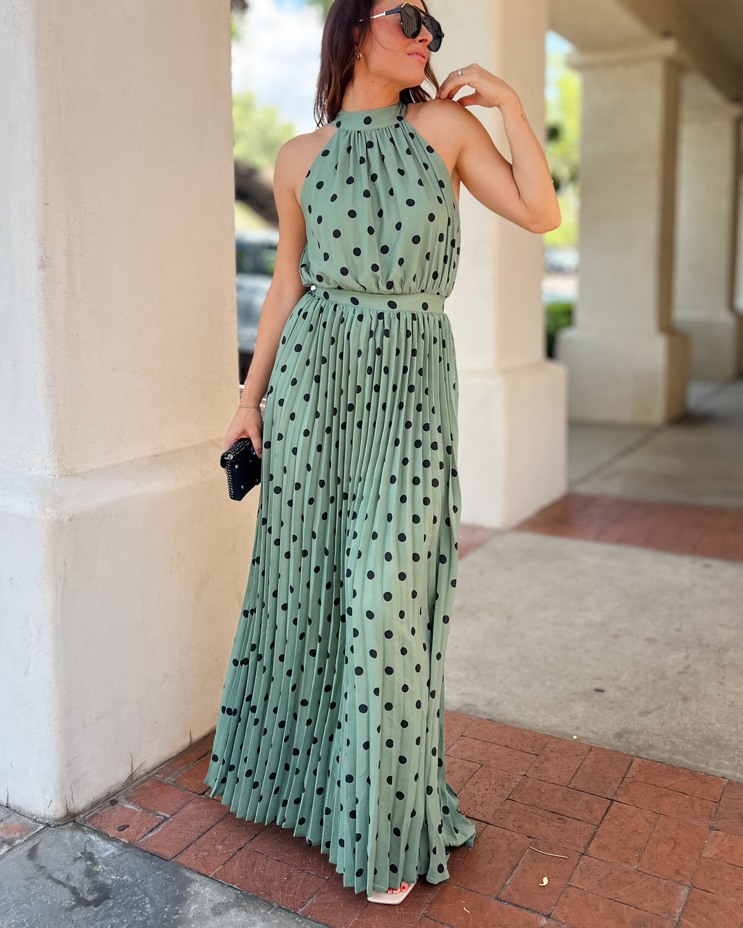 The Evelyn Polka Dot Maxi Dress