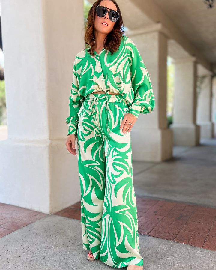 The Marisa Satin Surplice Top