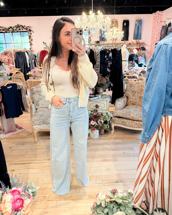 Far Out High Rise Wide in Let's Dance by Daze Denim