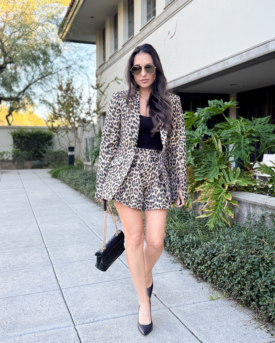 The Jaclyn Leopard Jacquard Shorts