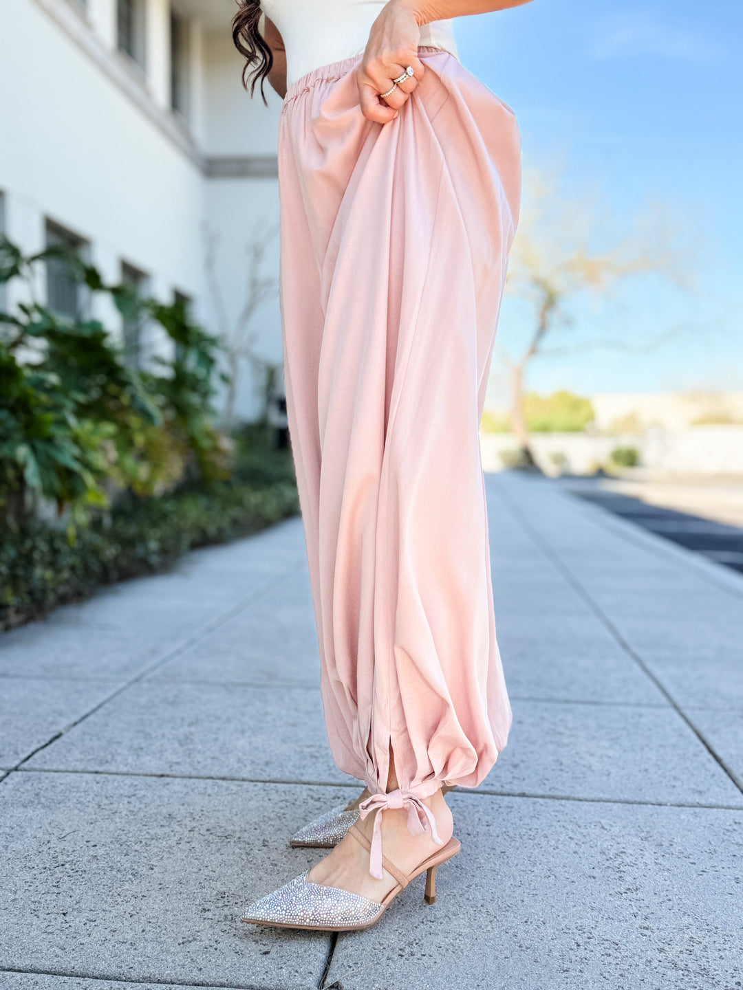 The Blush Balloon Pants - Light Pink