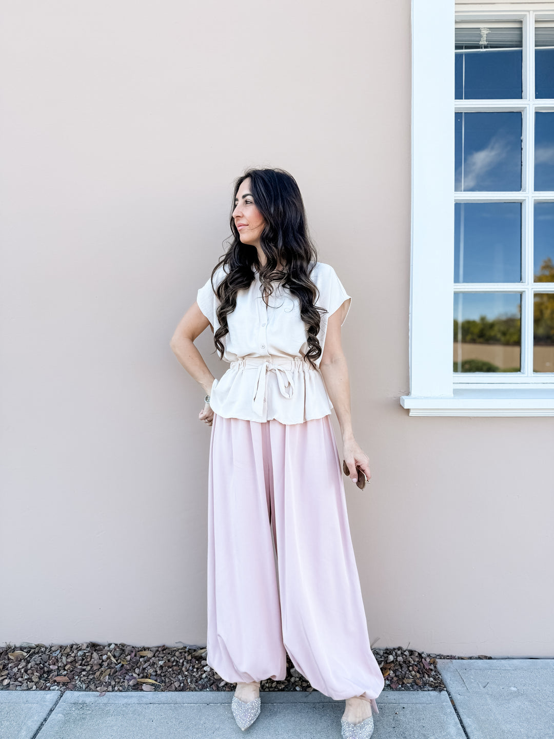The Blush Balloon Pants - Light Pink