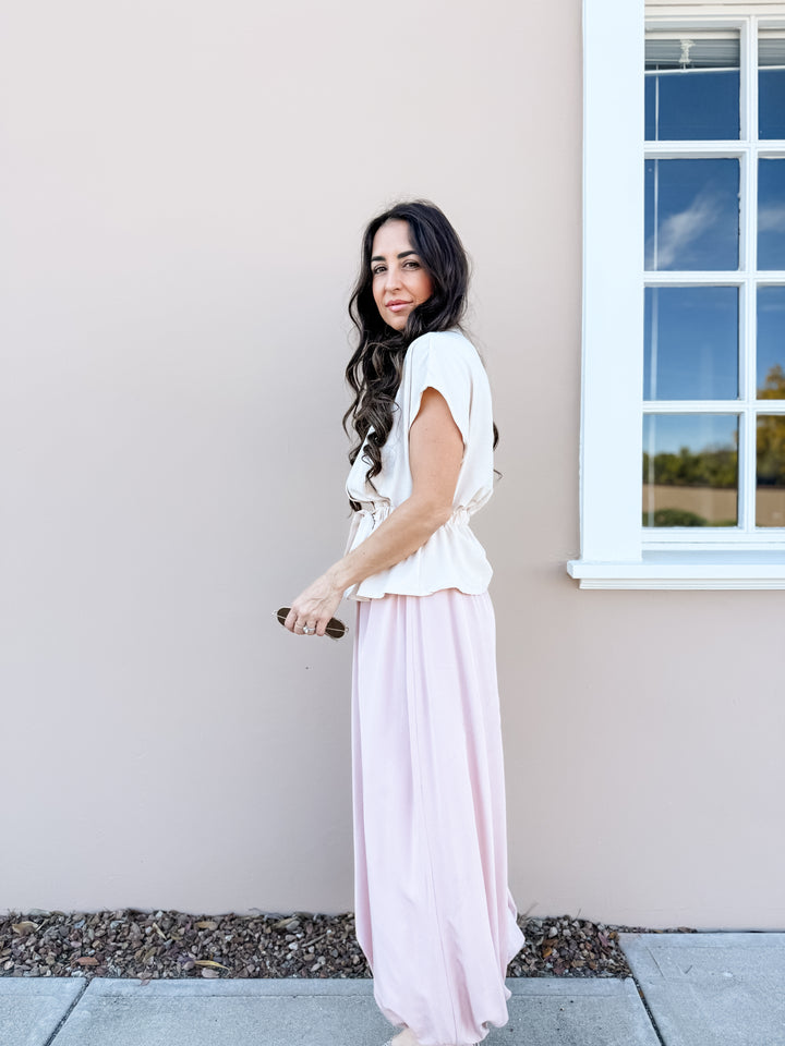 The Blush Balloon Pants - Light Pink
