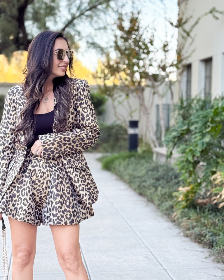 The Jaclyn Leopard Jacquard Blazer