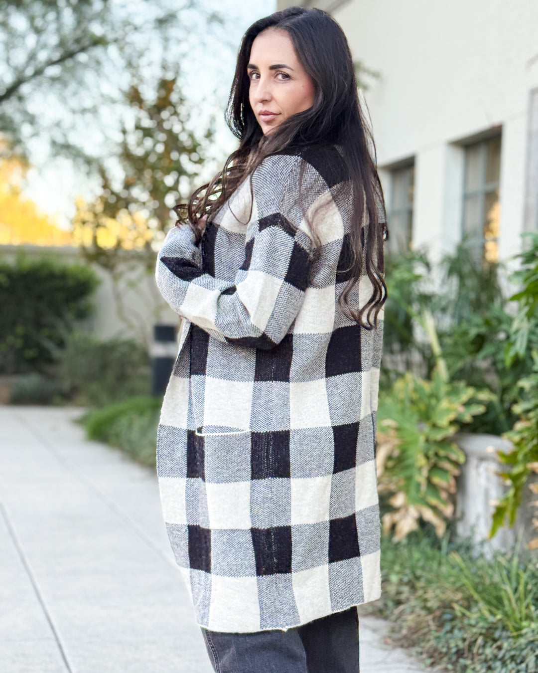 The Rosalie Open Jacquard Sweater Cardigan