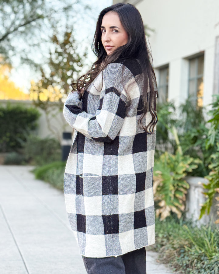 The Rosalie Open Jacquard Sweater Cardigan