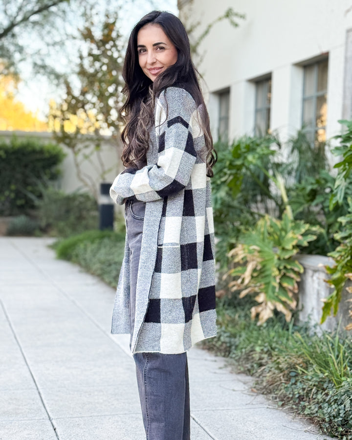 The Rosalie Open Jacquard Sweater Cardigan