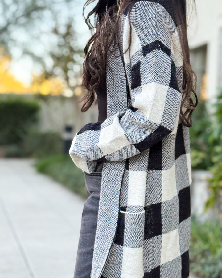 The Rosalie Open Jacquard Sweater Cardigan