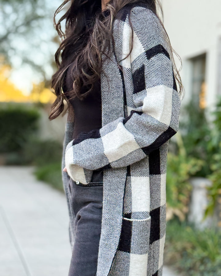 The Rosalie Open Jacquard Sweater Cardigan