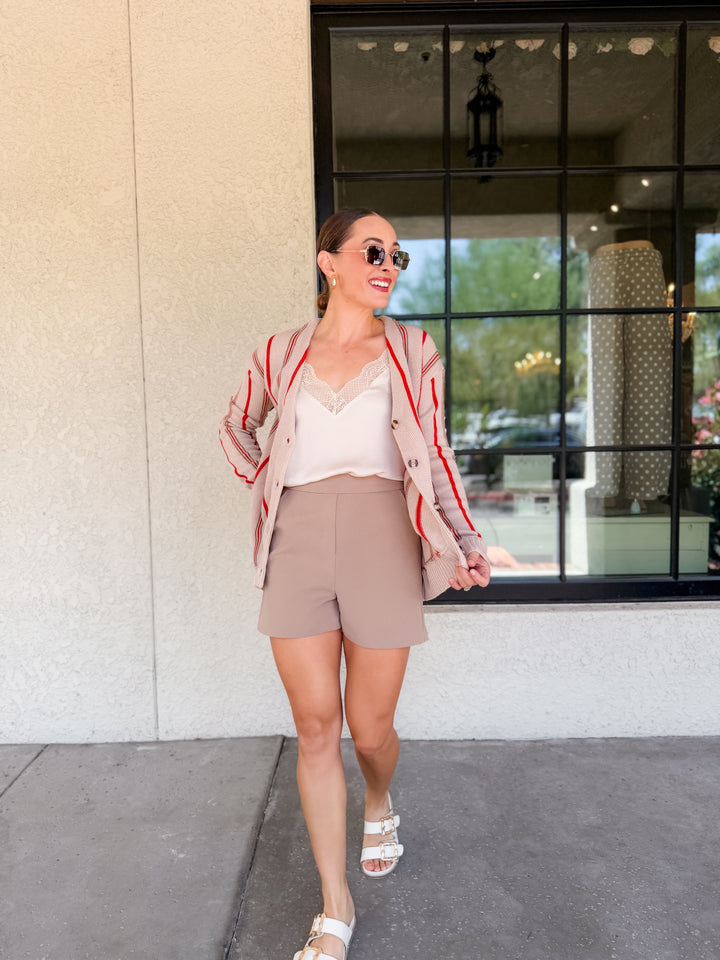 The Sophia Structured Shorts - Tan