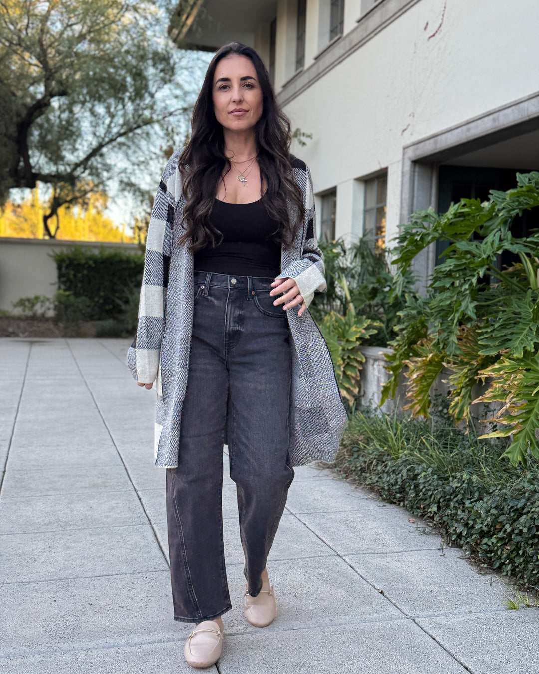 The Rosalie Open Jacquard Sweater Cardigan