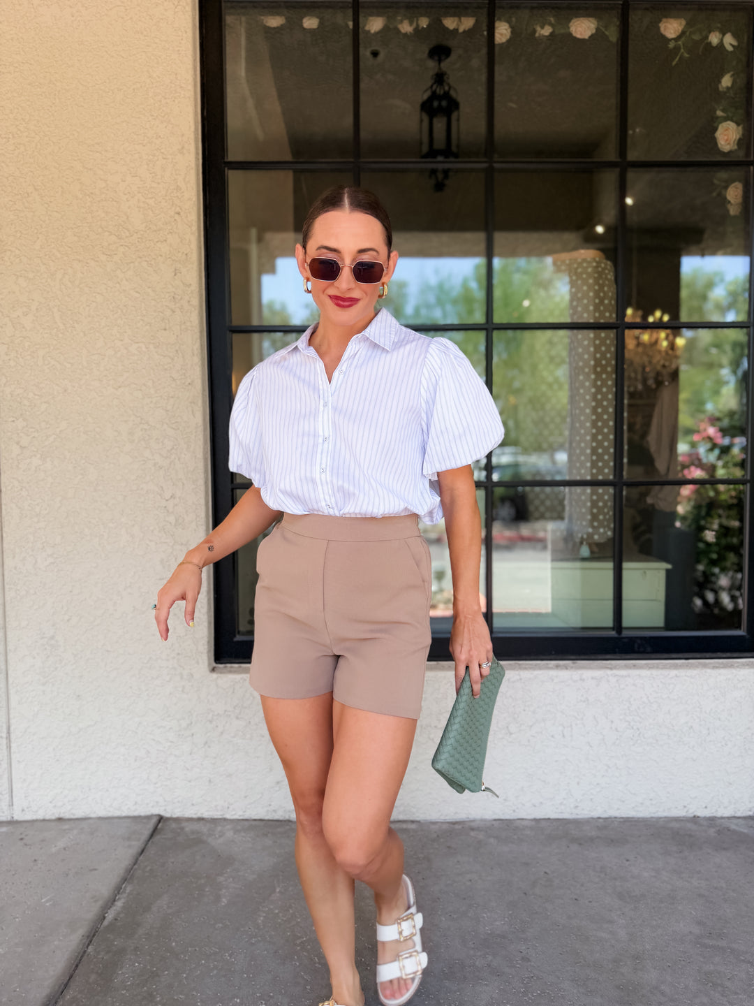 The Celeste Puff Sleeve Button-Down Shirt