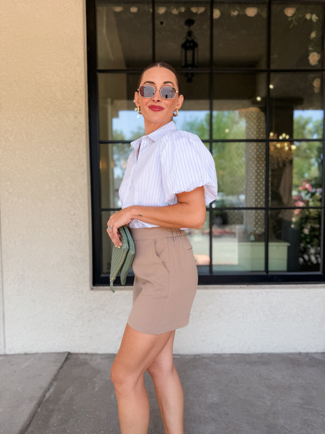 The Celeste Puff Sleeve Button-Down Shirt