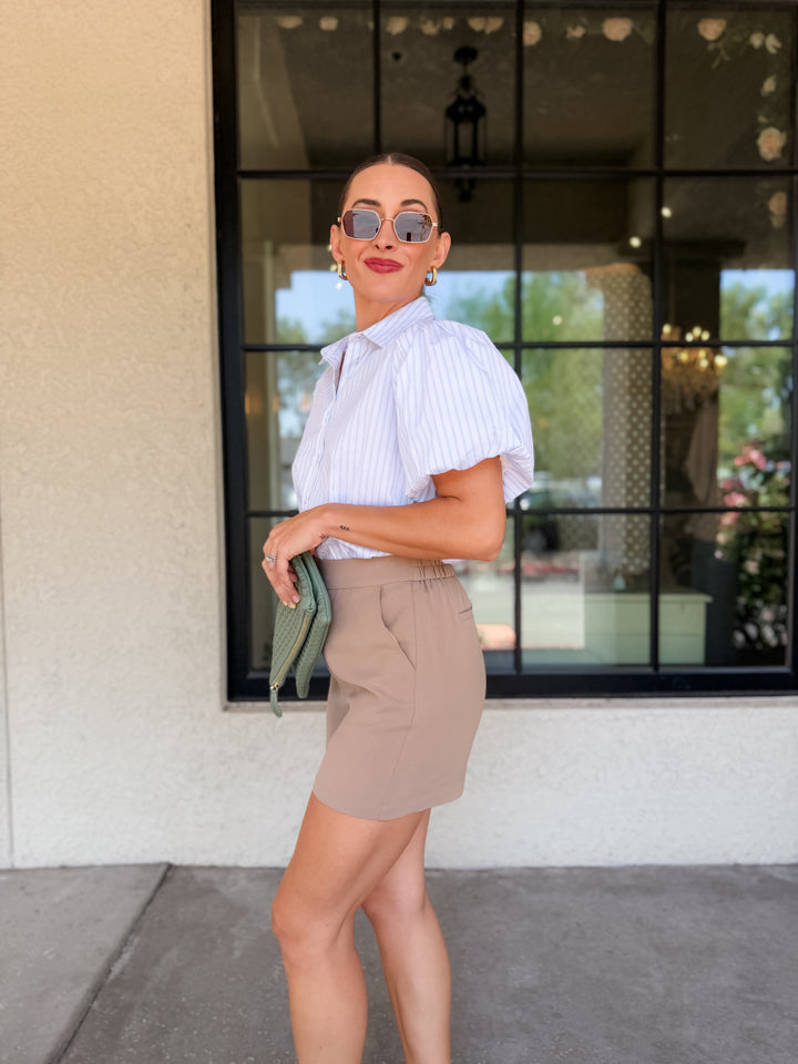 The Celeste Puff Sleeve Button-Down Shirt