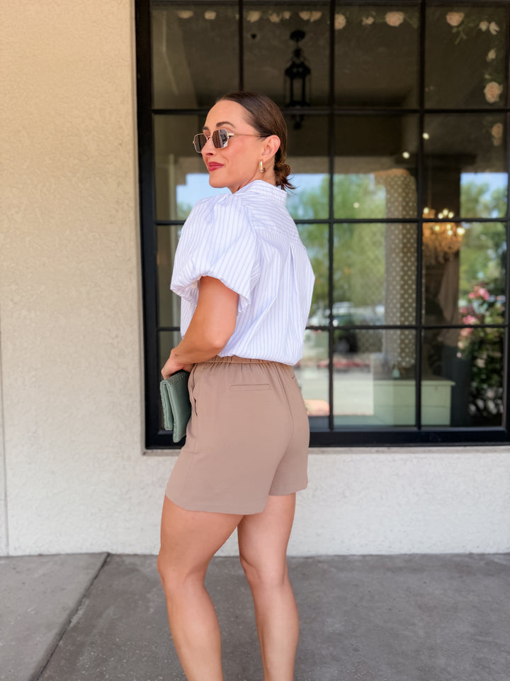 The Celeste Puff Sleeve Button-Down Shirt