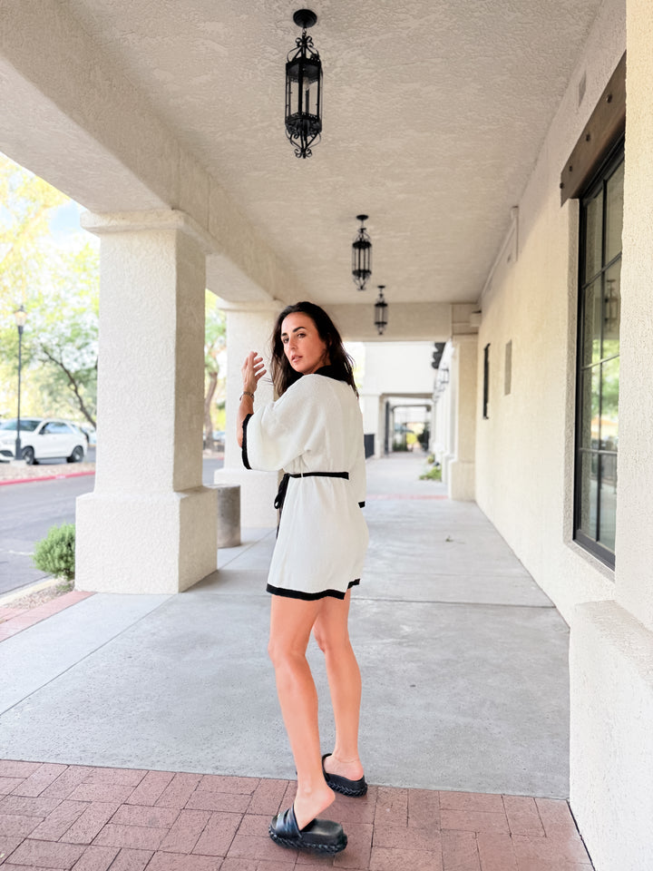 The Colette Contrast Trim Knit Romper