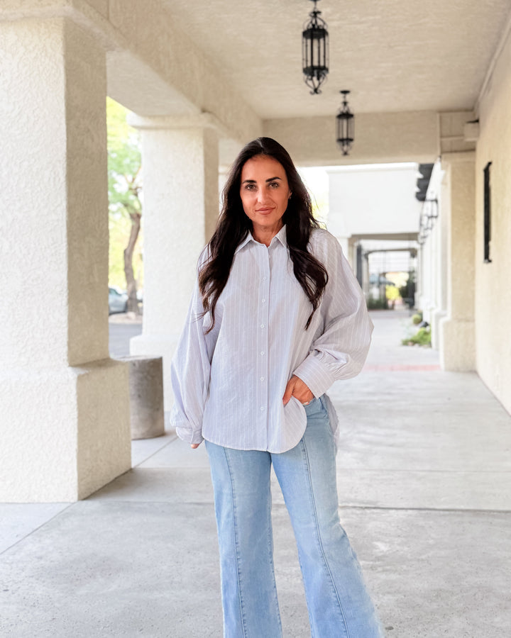 The Simone Balloon Sleeve Button-Down Shirt