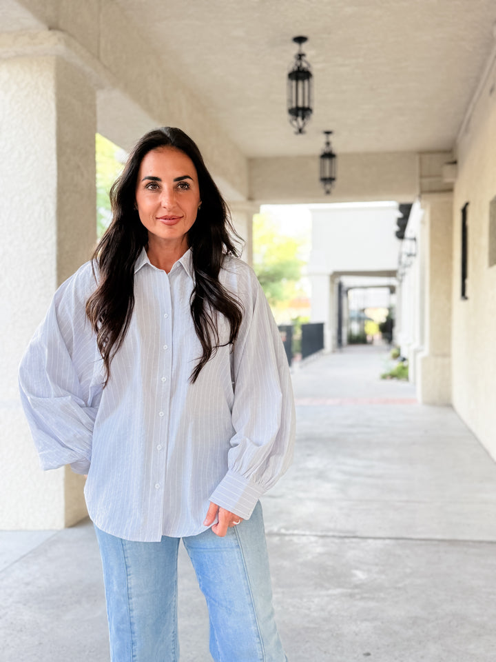 The Simone Balloon Sleeve Button-Down Shirt