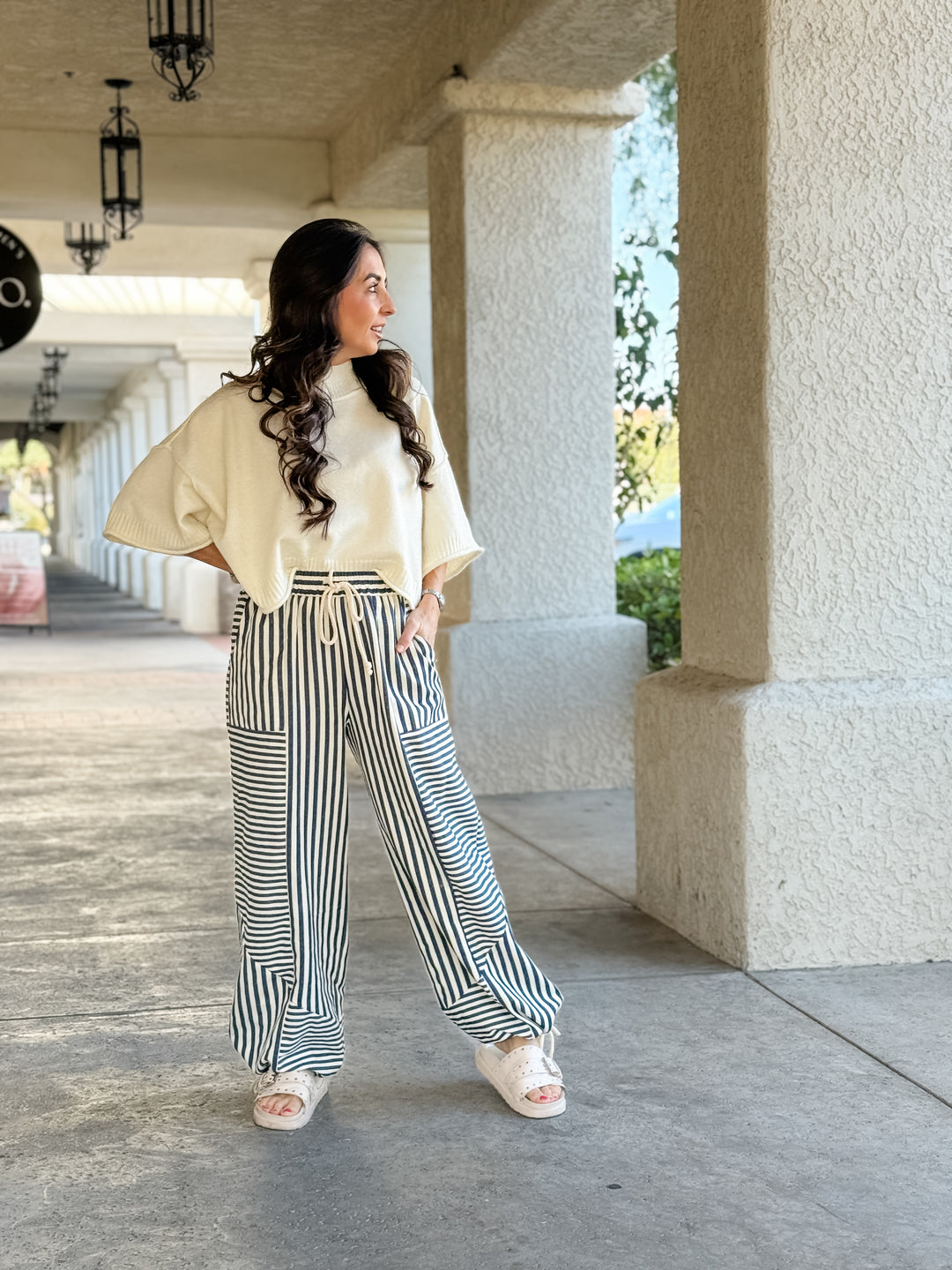 The Claire Sweater Top - Ivory