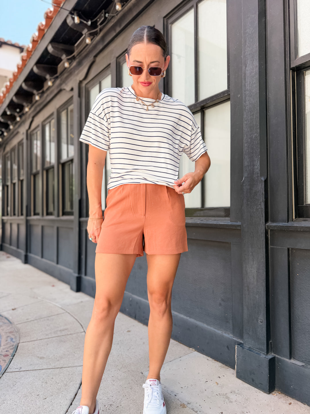 The Brooke Stripe Oversized Tee