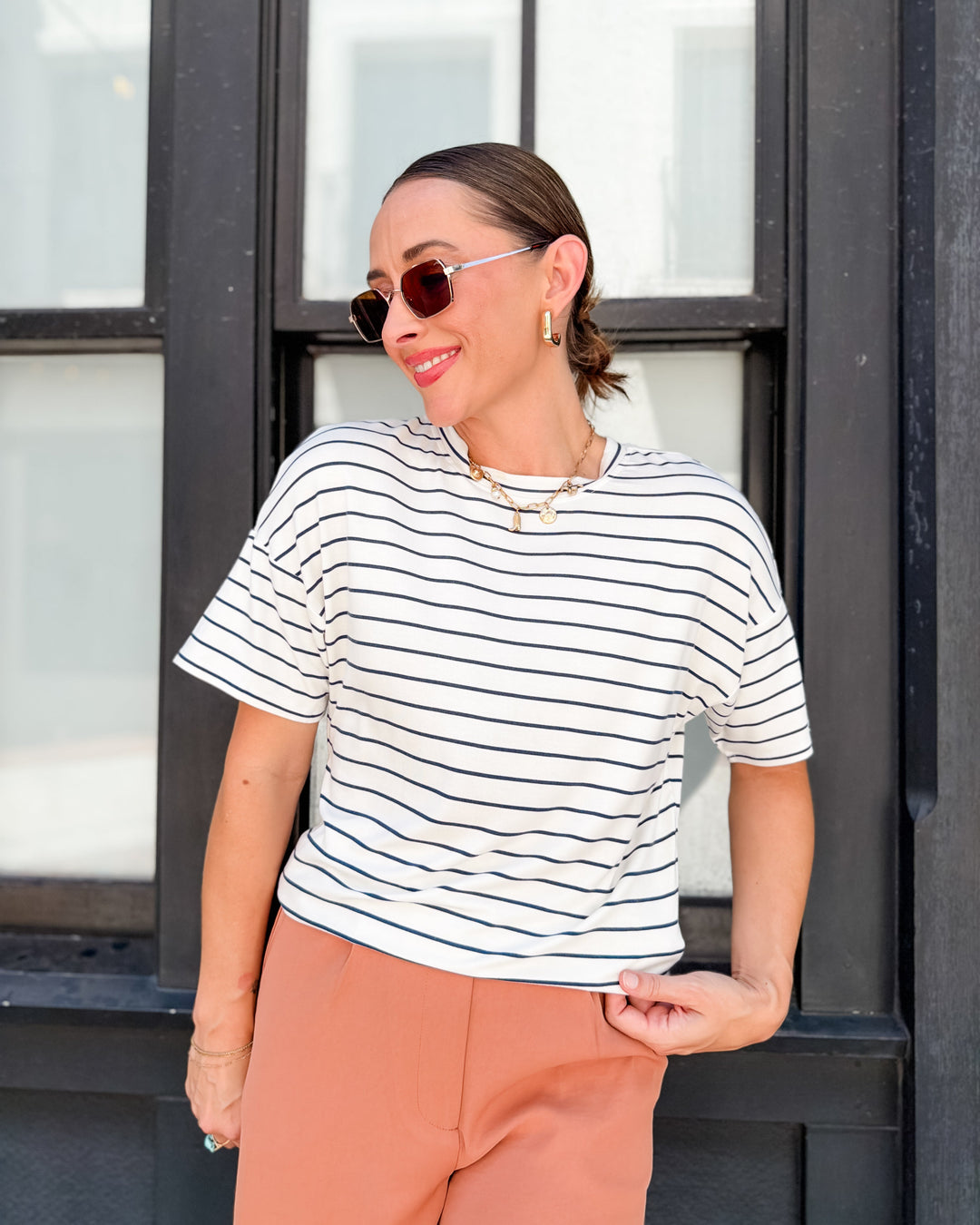 The Brooke Stripe Oversized Tee