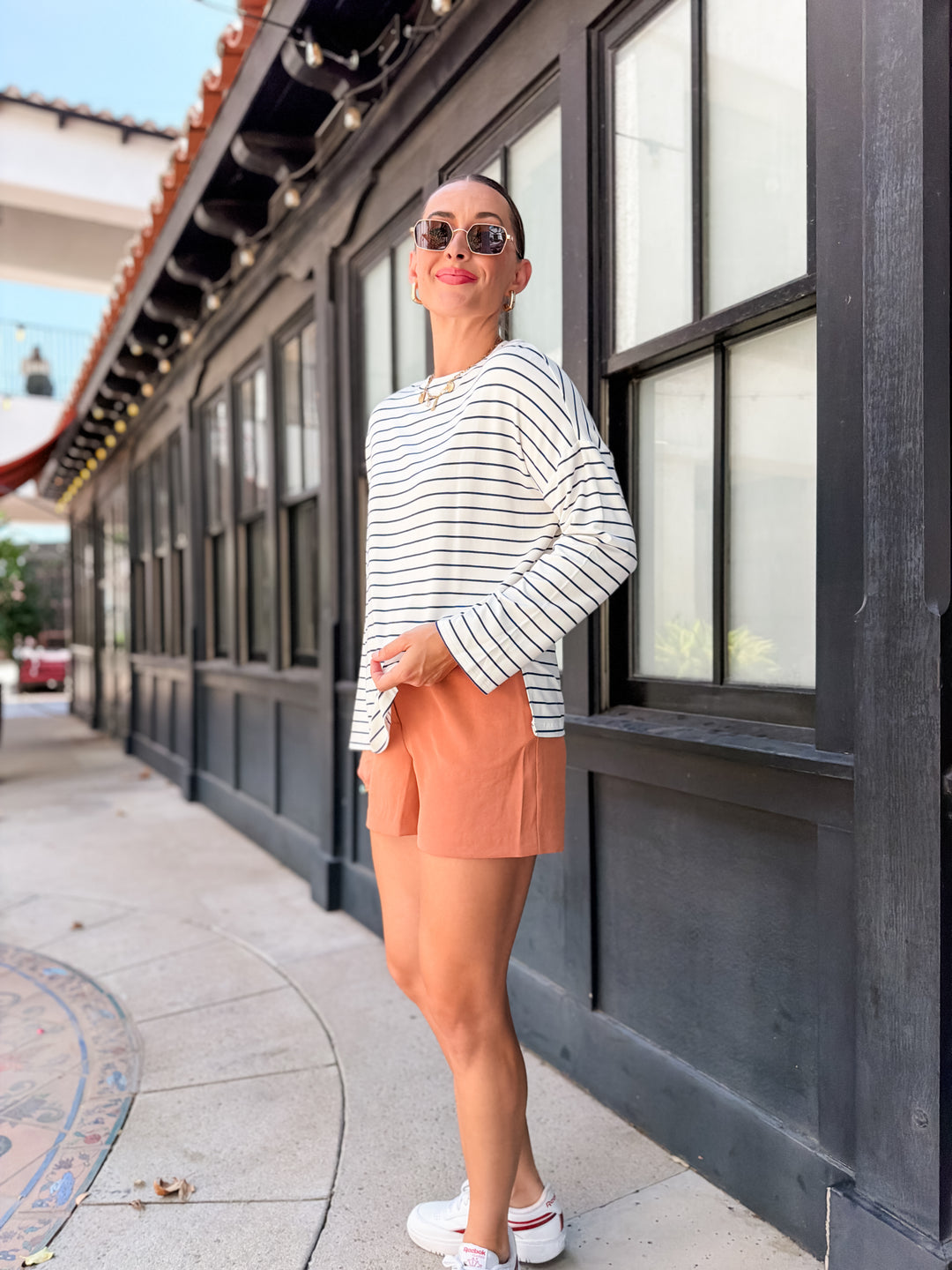 The Harper Stripe Long Sleeve Relaxed Tee