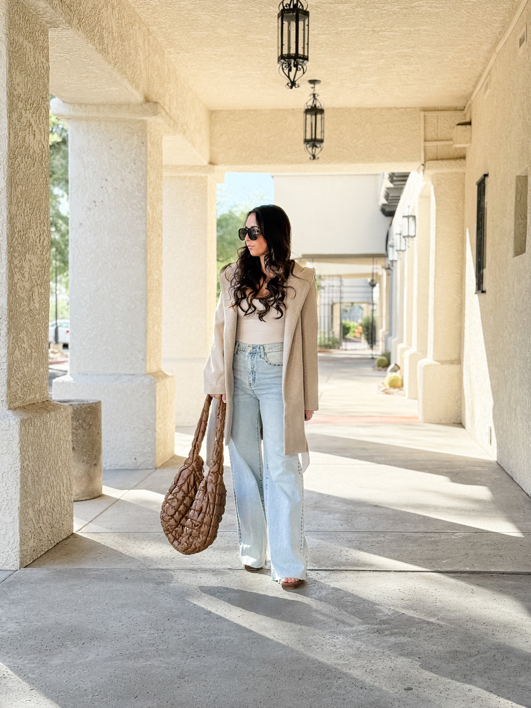 The Estelle Waist Tie Coat - Oatmeal