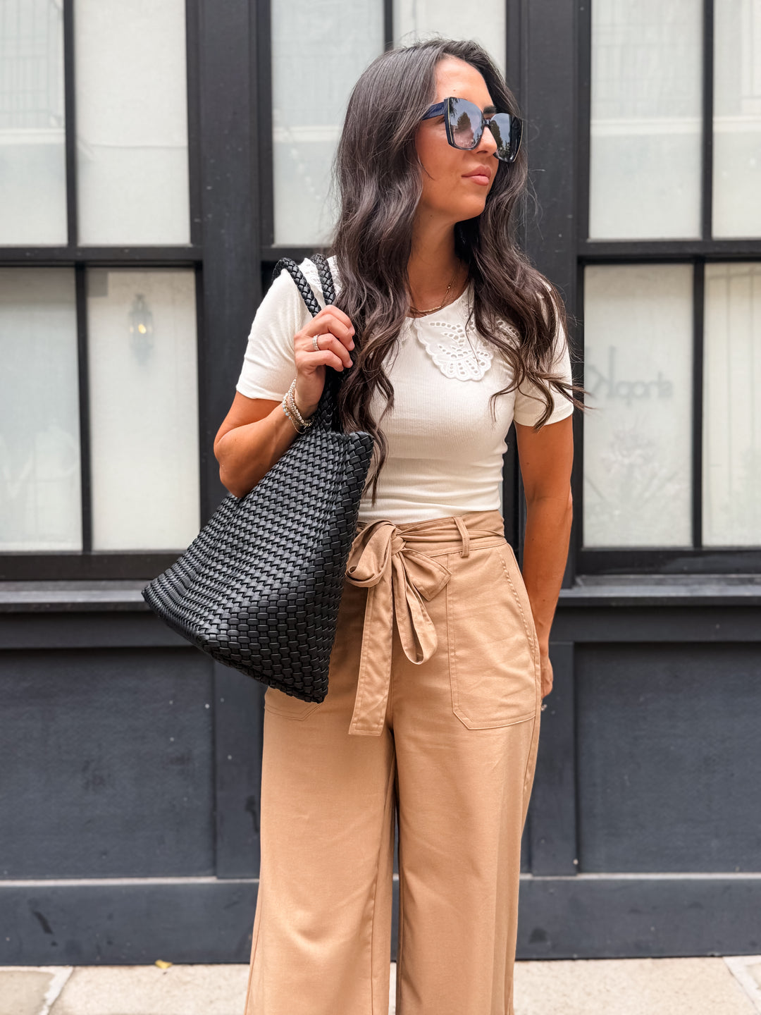 The Solana Woven Tote - Black