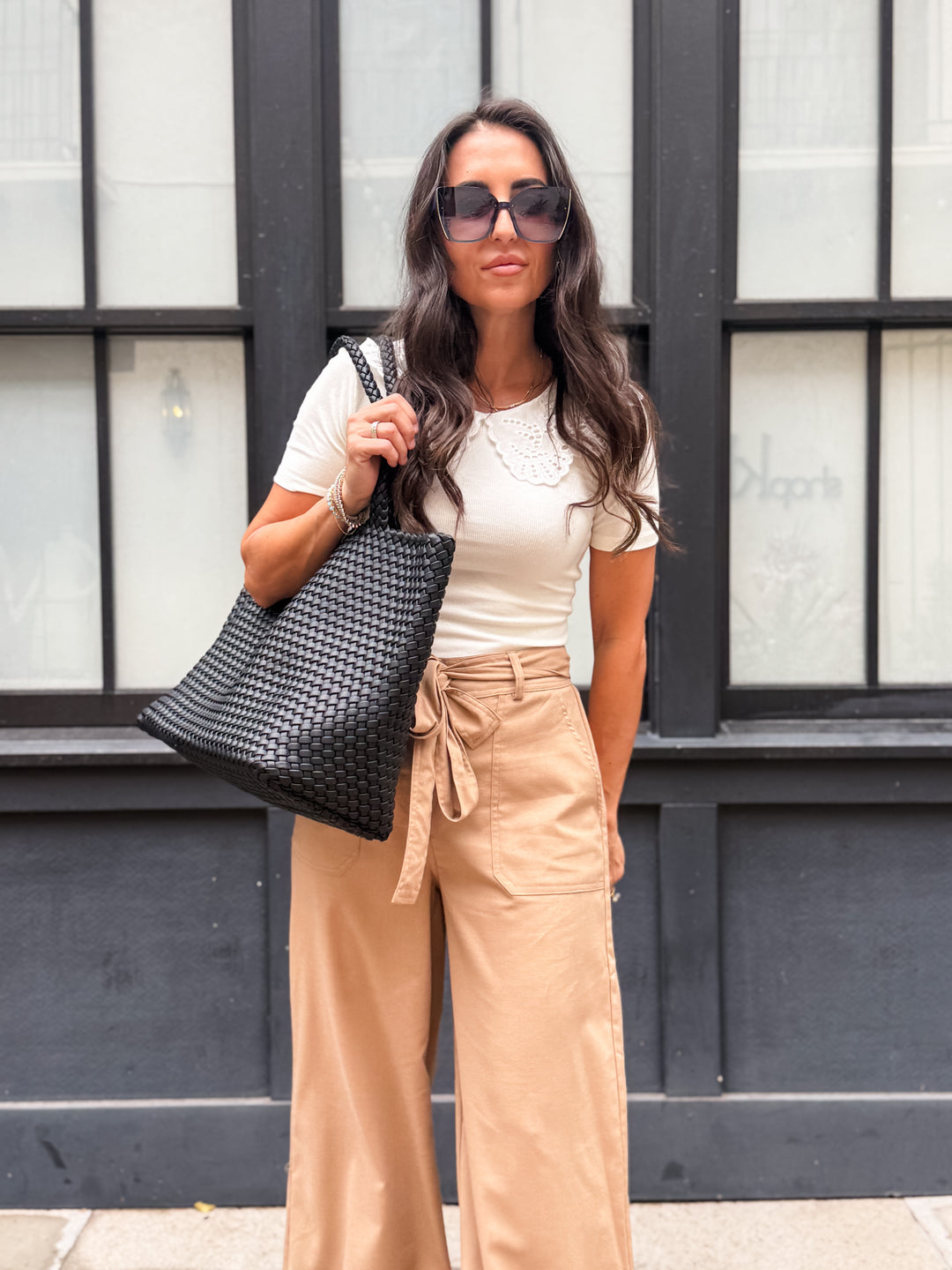 The Brooke Tie Waist Wide Leg Pant