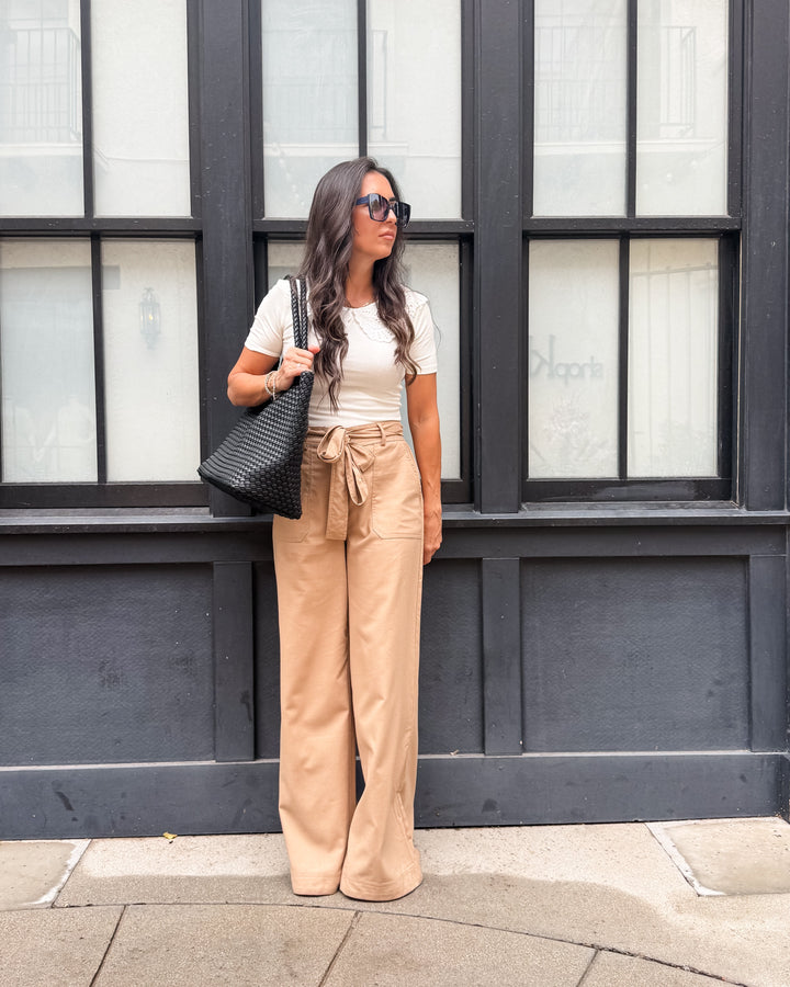 The Brooke Tie Waist Wide Leg Pant