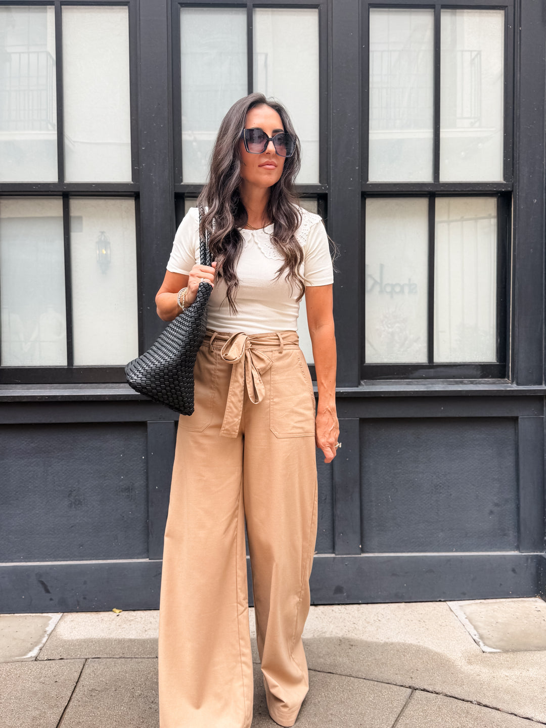 The Brooke Tie Waist Wide Leg Pant