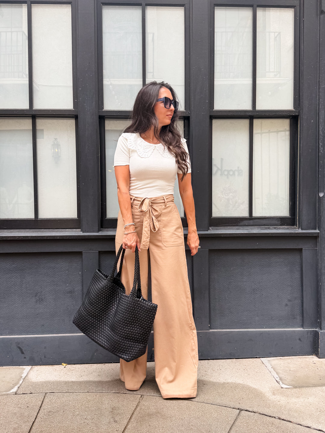 The Brooke Tie Waist Wide Leg Pant
