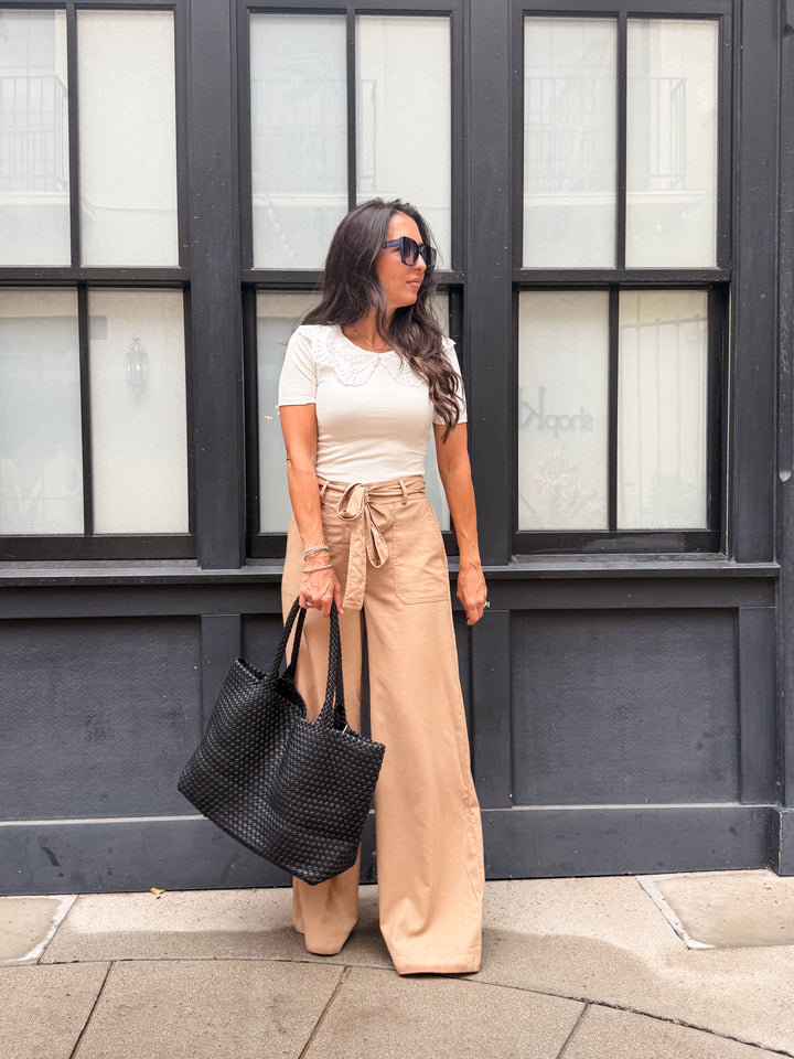 The Brooke Tie Waist Wide Leg Pant