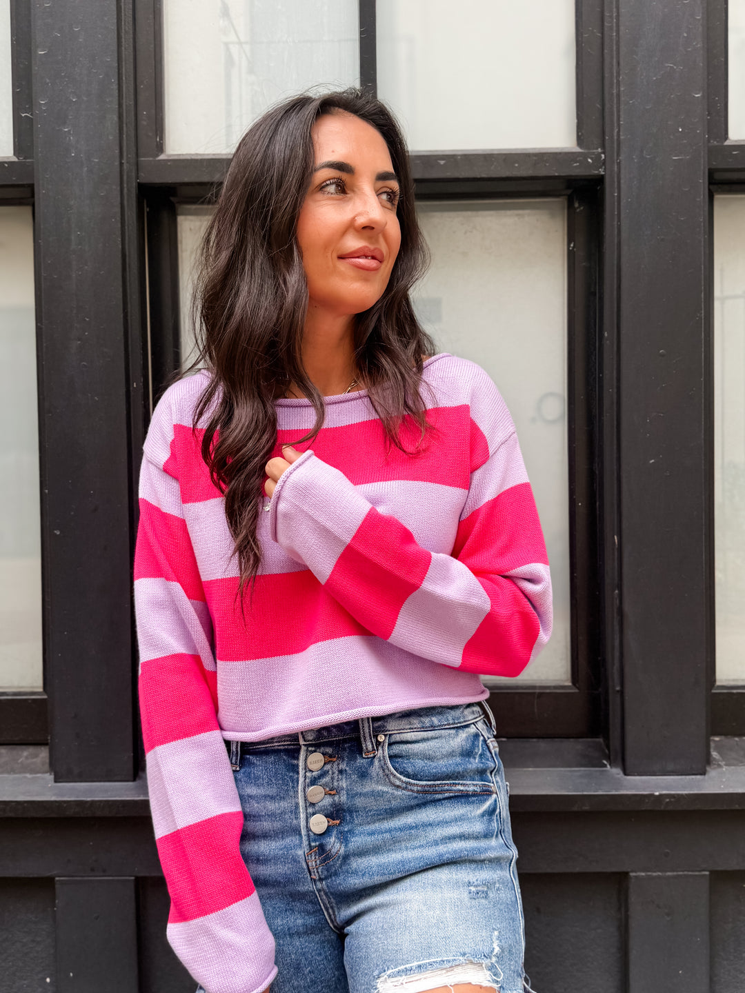 The Mila Colorblock Stripe Sweater