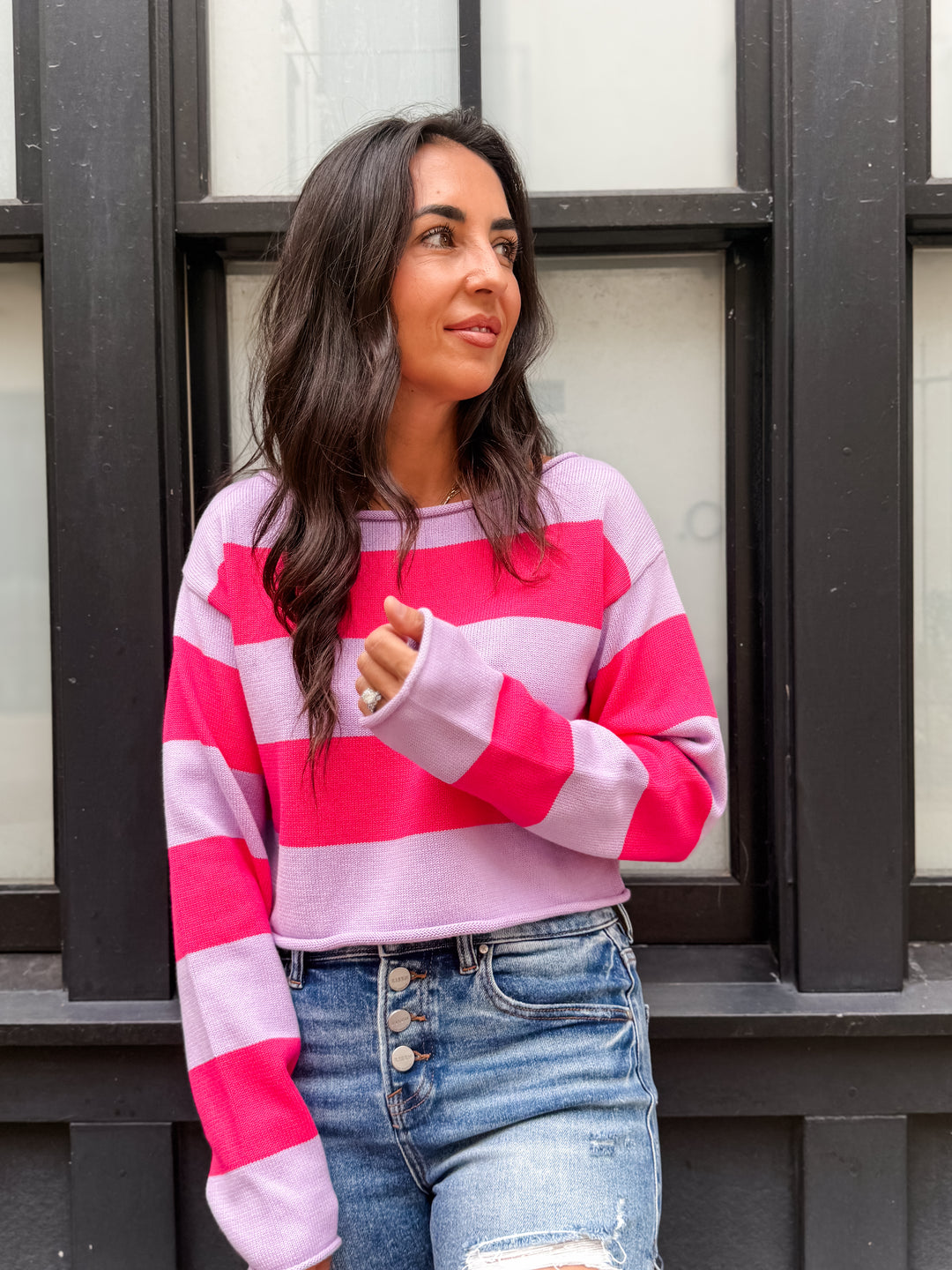 The Mila Colorblock Stripe Sweater