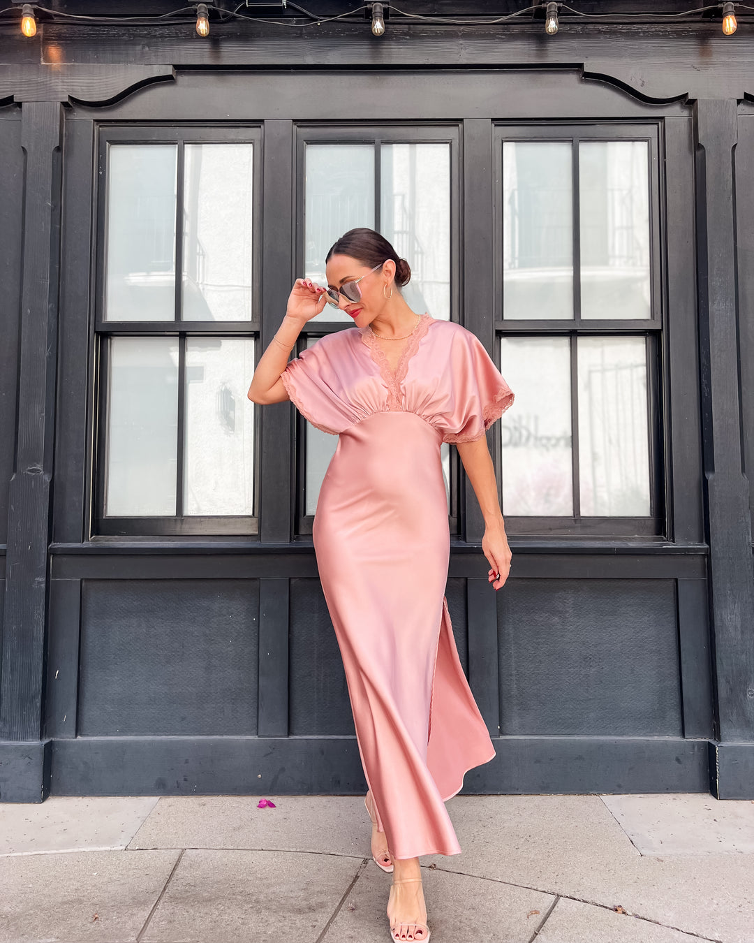 The Sofie Lace Trim Maxi Dress