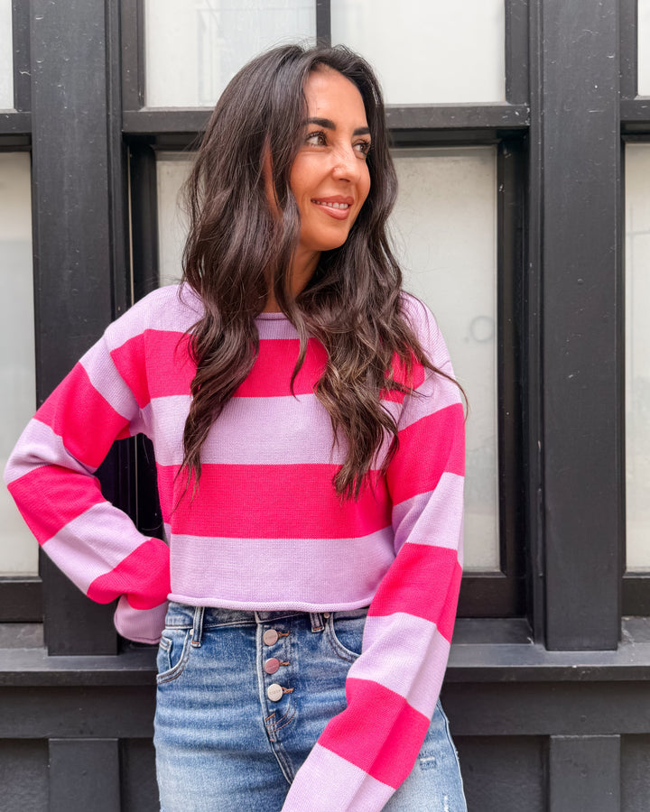 The Mila Colorblock Stripe Sweater