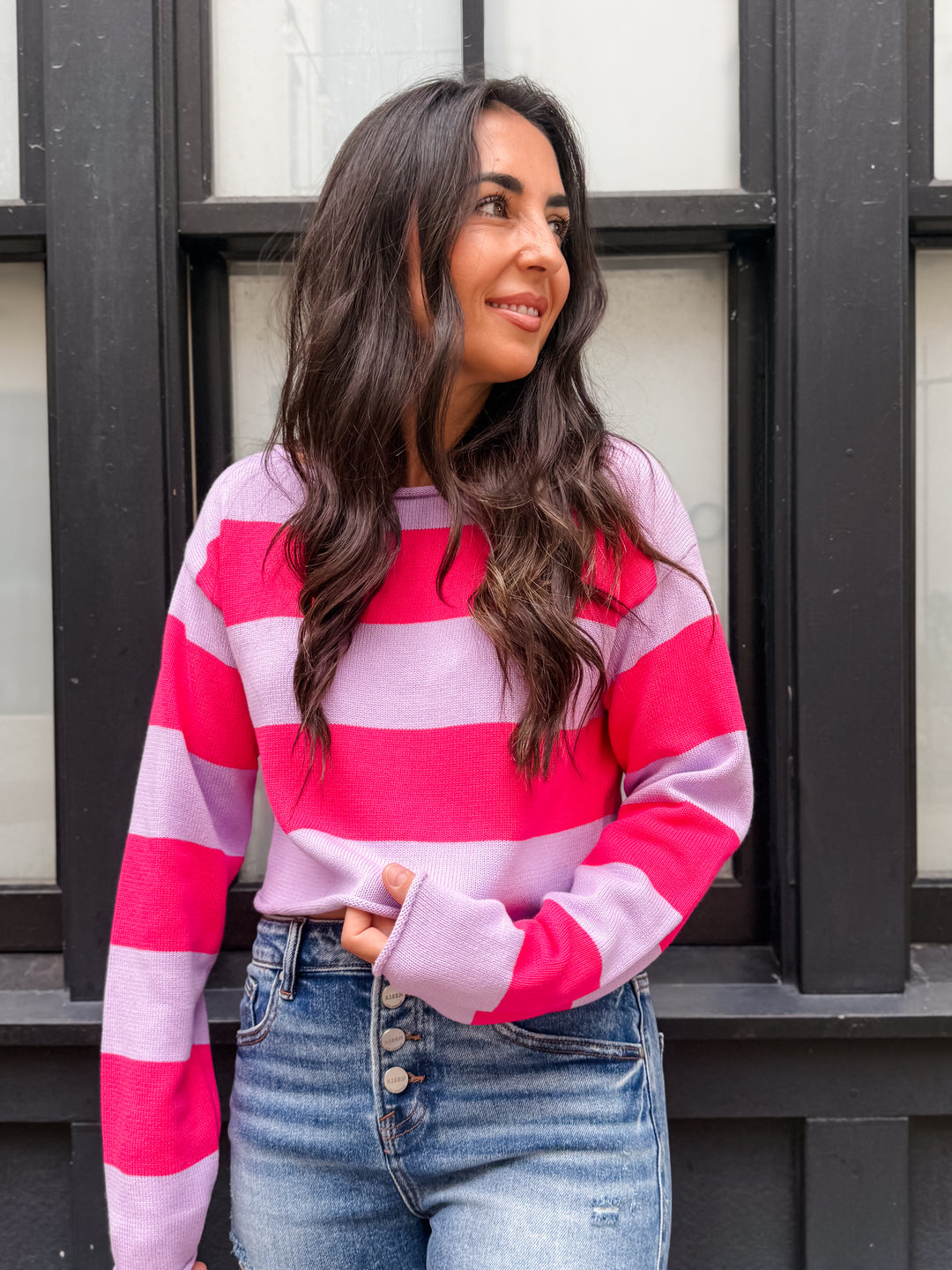 The Mila Colorblock Stripe Sweater