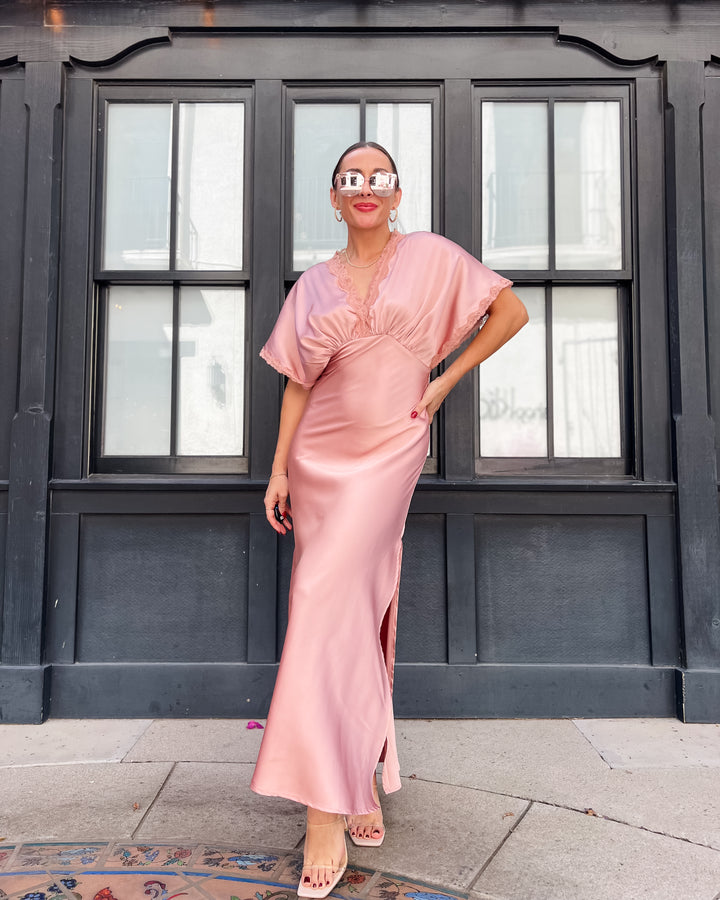The Sofie Lace Trim Maxi Dress