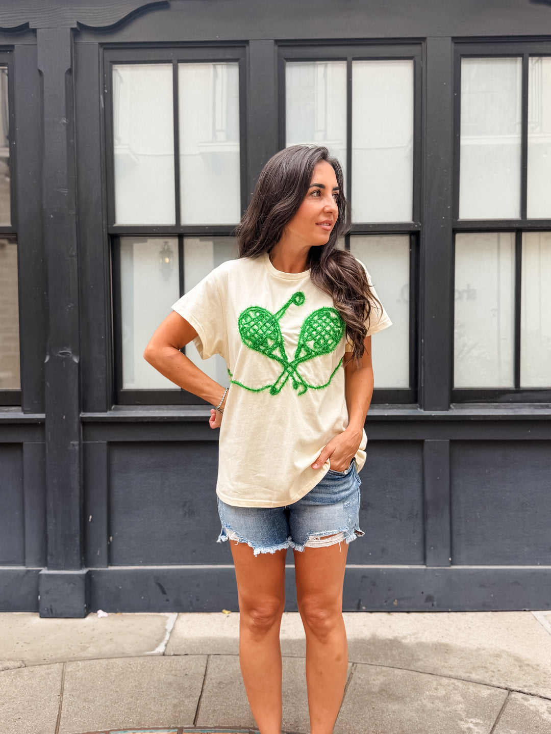 The Country Club Tennis Graphic Tee - Cream