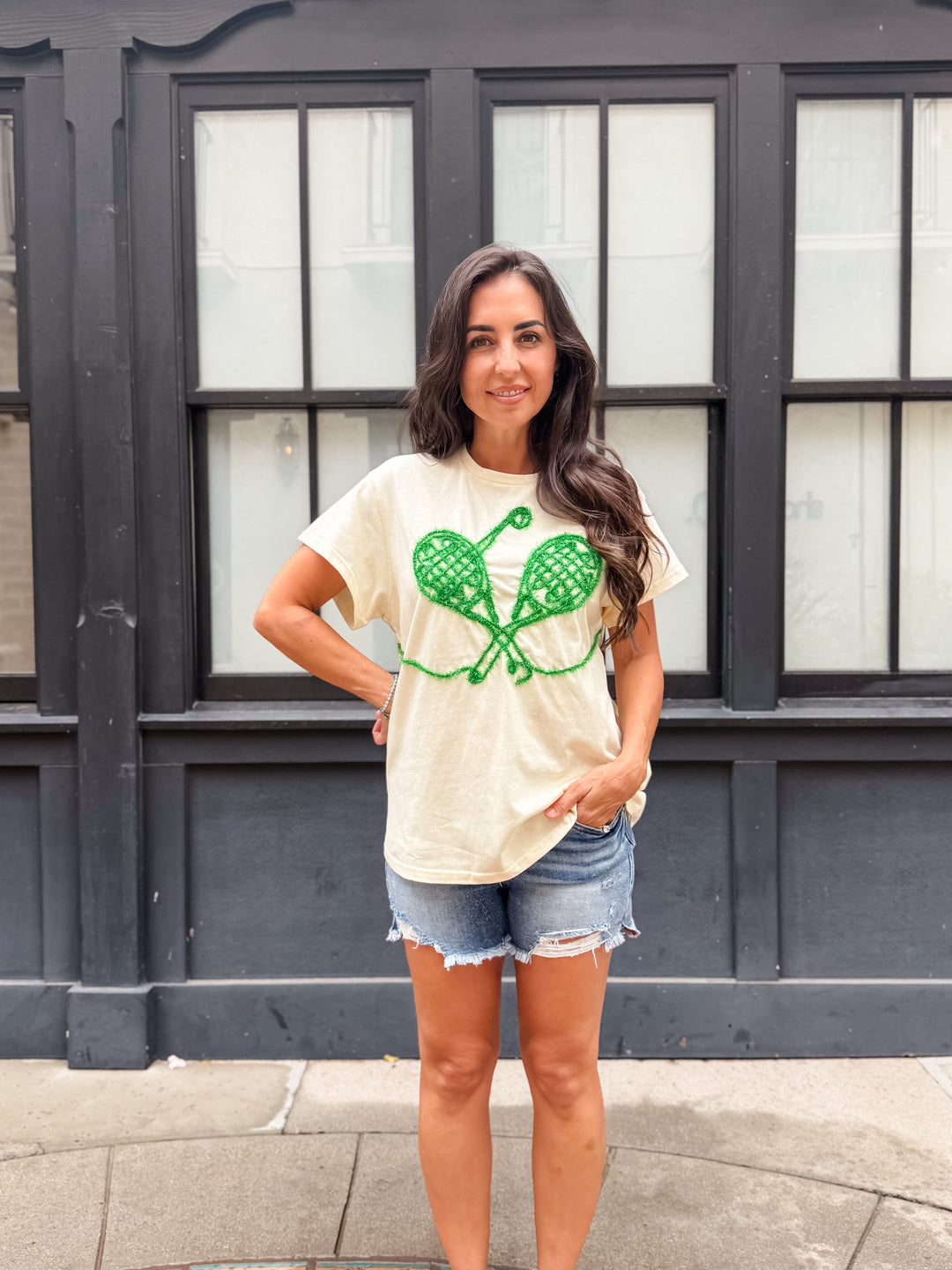 The Country Club Tennis Graphic Tee - Cream