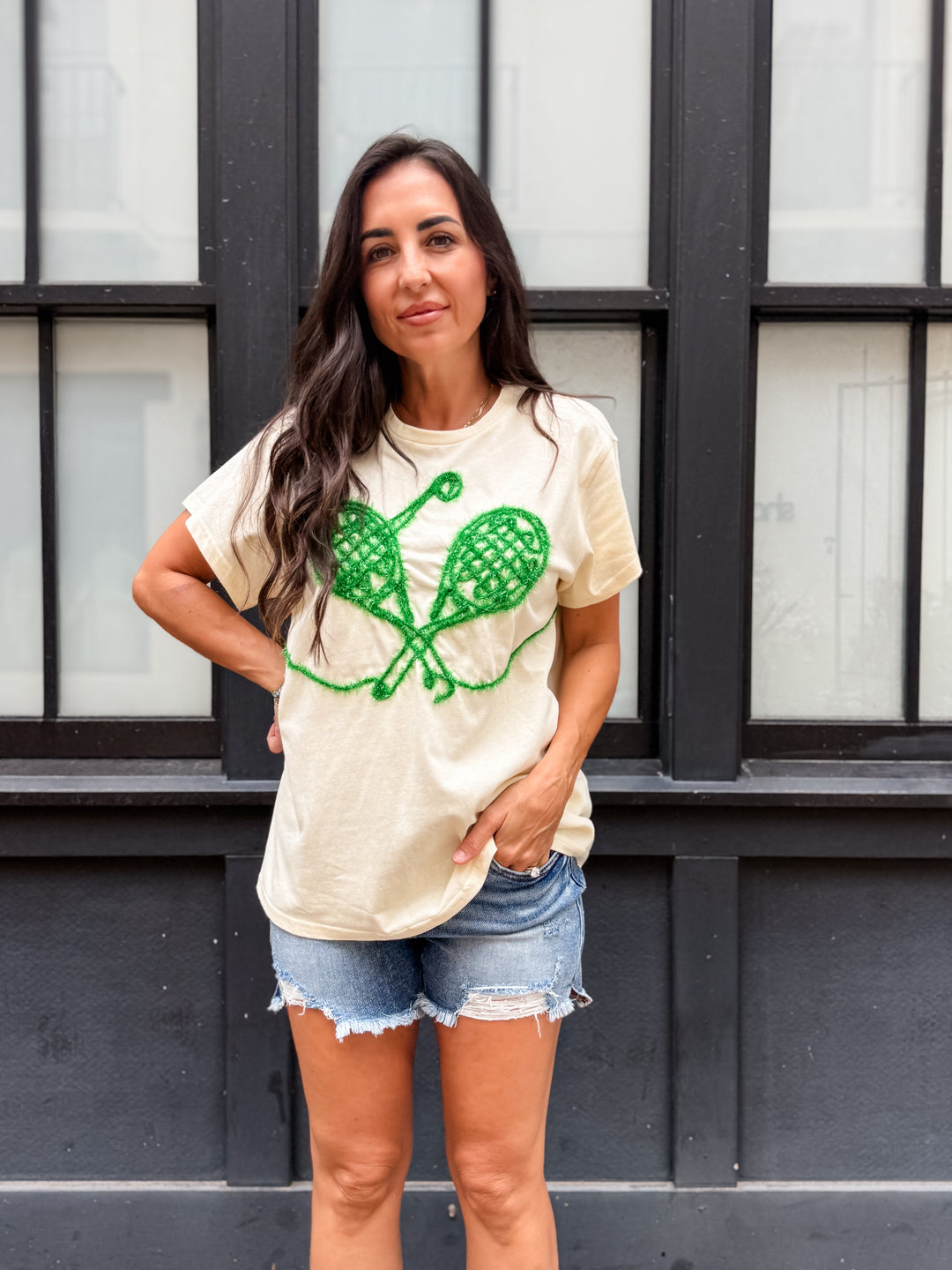 The Country Club Tennis Graphic Tee - Cream