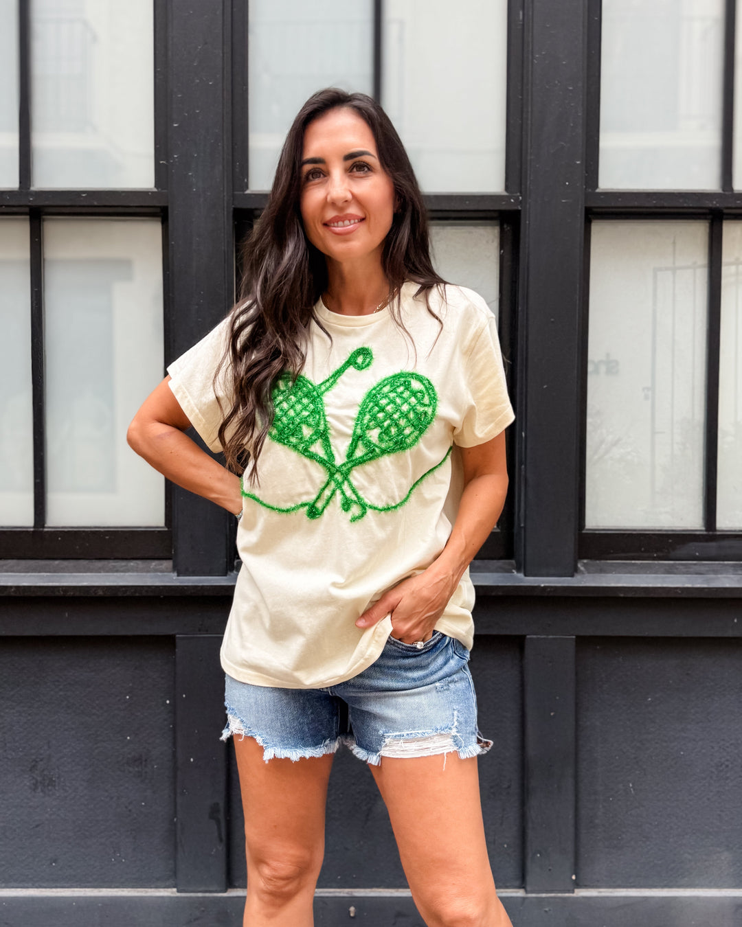 The Country Club Tennis Graphic Tee - Cream