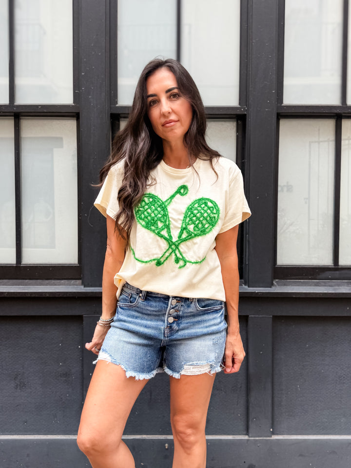 The Country Club Tennis Graphic Tee - Cream