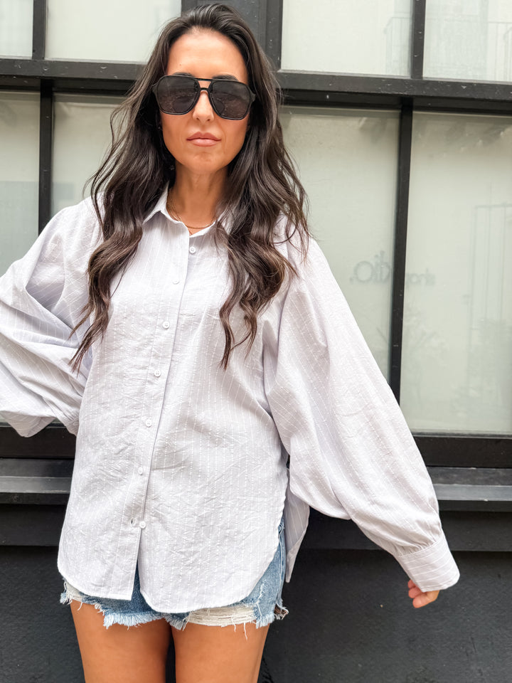 The Simone Balloon Sleeve Button-Down Shirt