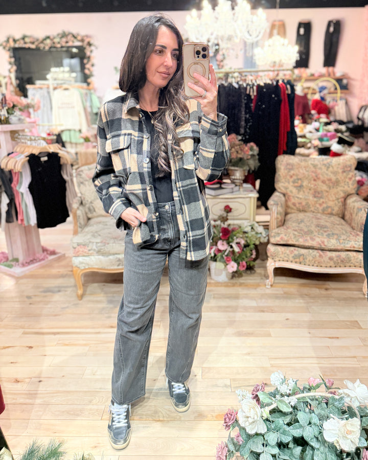 The Emma Check Fleece Shacket