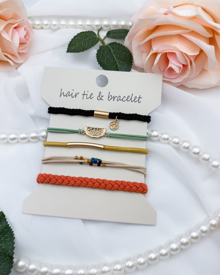 The Everly Hair Elastic Bracelet Set