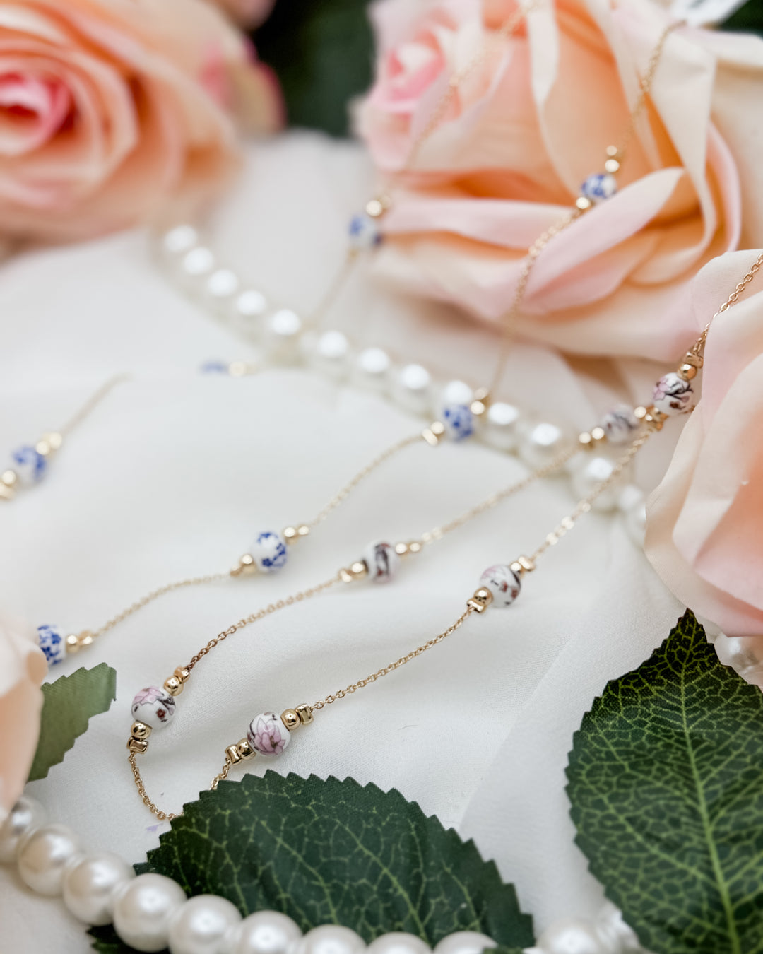 The Floral Ceramic Station Necklace