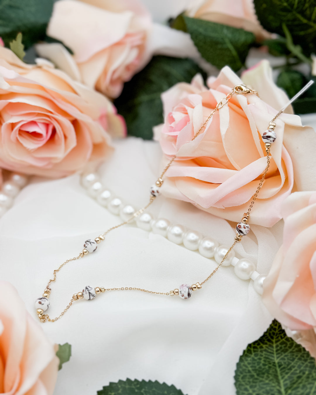The Floral Ceramic Station Necklace